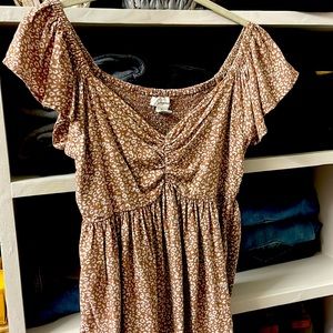 PEPLUM ANIMAL PRINT SIZE SMALL TOP